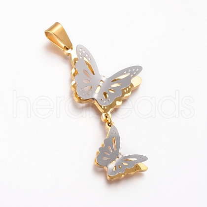 304 Stainless Steel Big Pendants STAS-I121-03-1