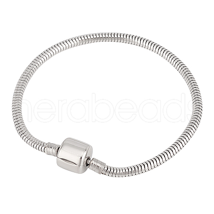 304 Stainless Steel European Style Bracelets for Jewelry Making STAS-PH0006-02B-1