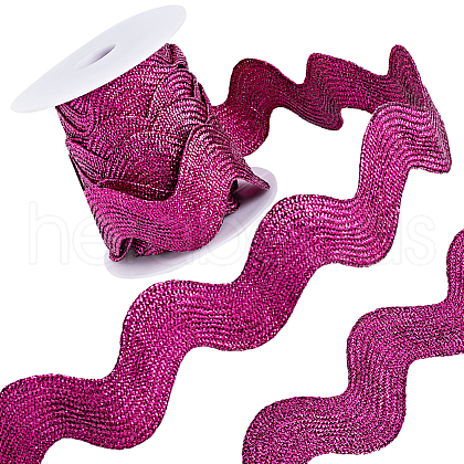 Gorgecraft 5 Yards Polyester Wavy Fringe Trim Ribbon OCOR-GF0003-45D-1