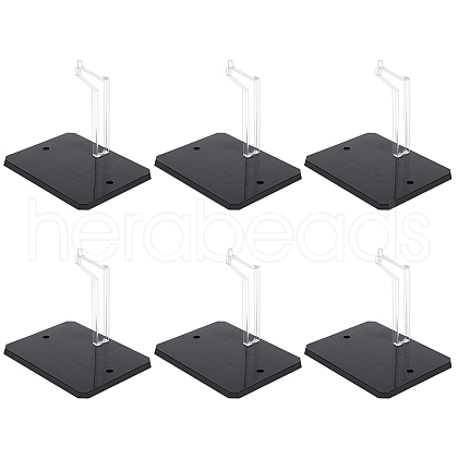 Rectangle Plastic Doll Stands ODIS-WH0043-70A-1
