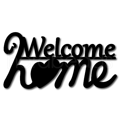 Laser Cut Basswood Welcome Sign WOOD-WH0123-097-1
