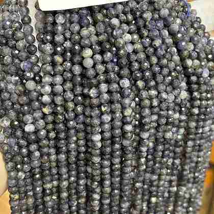 Natural Iolite Beads Strands G-RM250101-D7-1