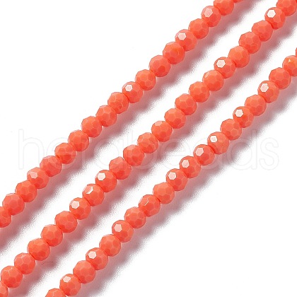 Faceted(32 Facets) Glass Beads Strands EGLA-J042-35A-04-1