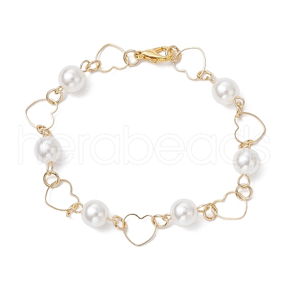 Brass Link Bracelets for Women BJEW-JB11277-1