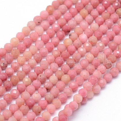Natural Rhodochrosite Beads Strands G-E411-11A-4mm-1