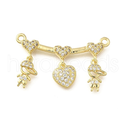 Brass Micro Pave Cubic Zirconia Pendants KK-Q066-15C-G-1
