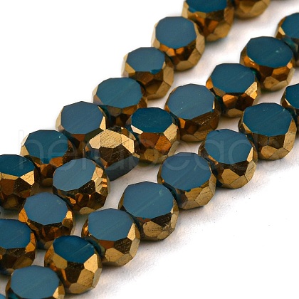 Electroplate Glass Beads Strands EGLA-G037-02A-HP03-1