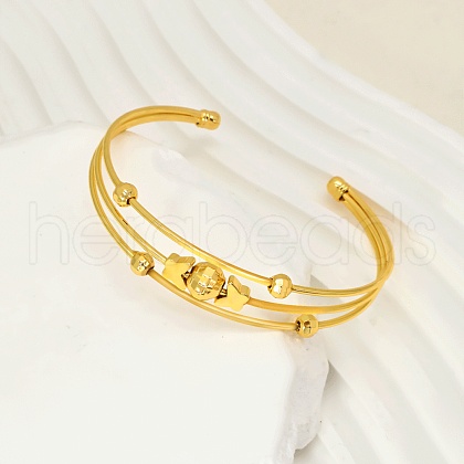 Adjustable Brass Cuff Bangles FG1256-4-1