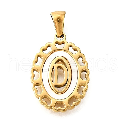 Golden 304 Stainless Steel Pendants STAS-K300-02G-D-1