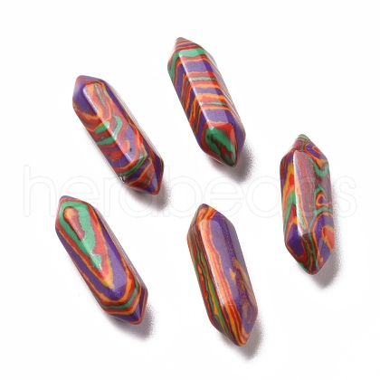 Synthetic Colorful Malachite No Hole G-K330-09-1