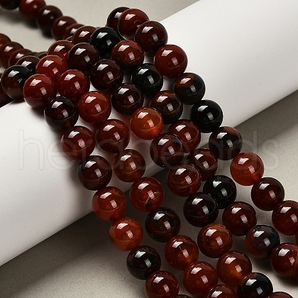 Dyed Natural Agate Beads Strands G-G203-10A-10mm-1