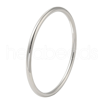 Non-Tarnish 304 Stainless Steel Simple Roung Ring Bangles for Women BJEW-F461-01G-P-1