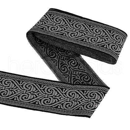 7M Ethnic Style Embroidery Polyester Ribbons OCOR-WH0070-119B-03-1