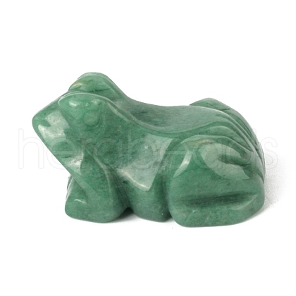 Natural Green Aventurine Carved Frog Figurines PW-WG28658-02-1