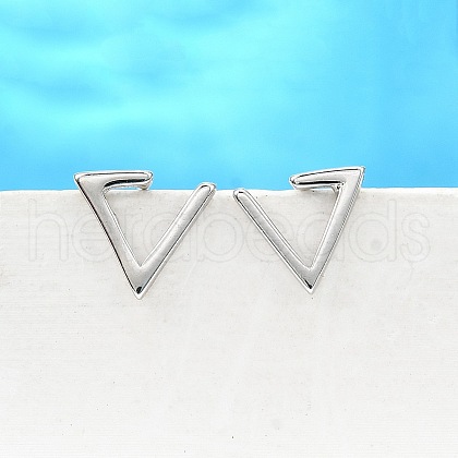 S925 Sterling Silver Stud Earrings EJEW-P305-01B-P-1