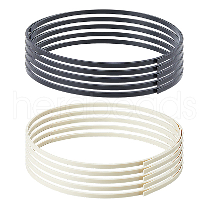 SUPERFINDINGS 10Pcs 2 Colors ABS Plastic Edge Elastic Band AJEW-FH0005-02-1