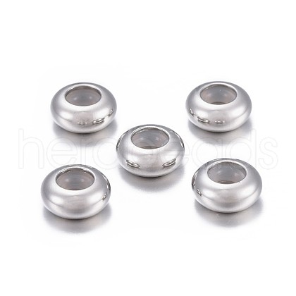 202 Stainless Steel Beads STAS-P238-01P-06-1