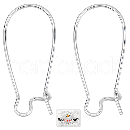 Beebeecraft 50Pcs Brass Hoop Earring Findings KK-BBC0015-46B-1