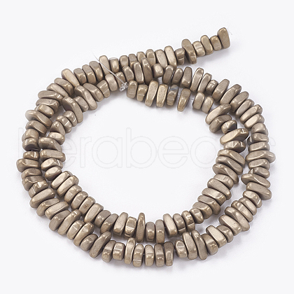Electroplate Non-magnetic Synthetic Hematite Beads Strands G-P367-H-08-1