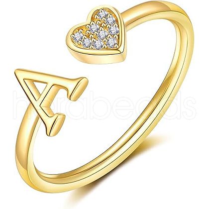 Adjustable Brass Rhinestone Cuff Rings FS-WG29D83-01-1