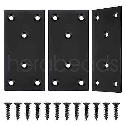 AHADERMAKER 6Pcs 6-Hole 201 Stainless Steel Bracket STAS-GA0001-51-1