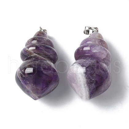 Natural Amethyst Pendants G-C187-04D-1