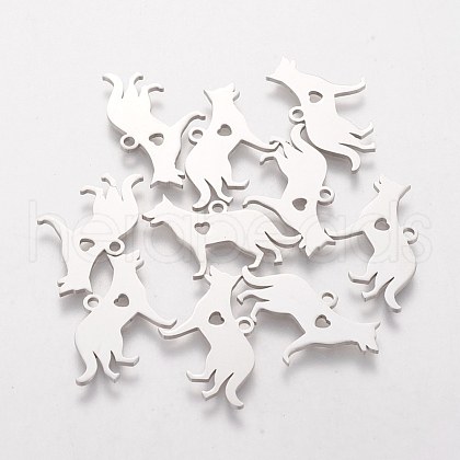 201 Stainless Steel Puppy Pendants STAS-S105-T439-1