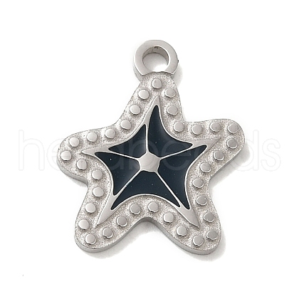 304 Stainless Steel Enamel Pendants STAS-Q301-03P-1