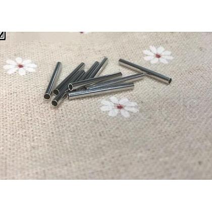 10Pcs Brass Crimp Tube Beads FIND-WH0042-76S-1