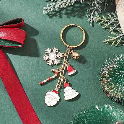 Alloy Enamel Brass Bell Keychains KEYC-TA00038-1