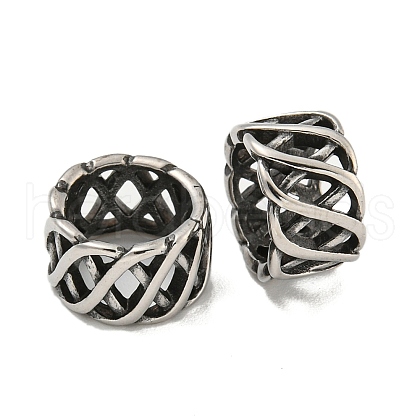 316 Surgical Stainless Steel European Beads STAS-Q326-03AS-01-1