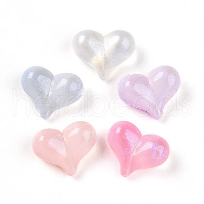 Opaque UV Plating Acrylic Beads OACR-I015-43-1