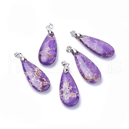 Natural Regalite/Imperial Jasper/Sea Sediment Jasper Pendants G-L515-02C-1