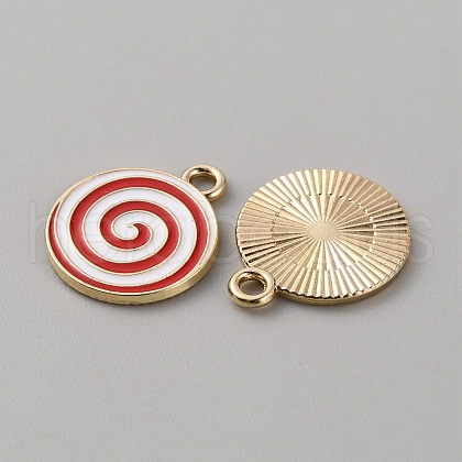 Christmas Themed Alloy Enamel Pendants ENAM-WH0058-017I-1