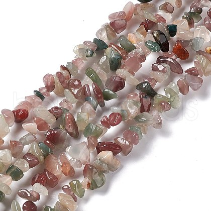 Natural Agate Chip Beads Strands X-G-G905-04-1