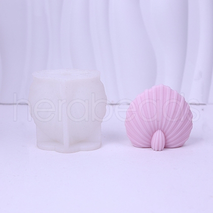 Shell Shape Candle DIY Food Grade Silicone Molds PW-WG36776-01-1