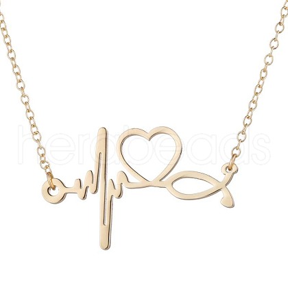 Stainless Steel Doctor Stethoscope ECG Link Necklaces YS5632-1-1