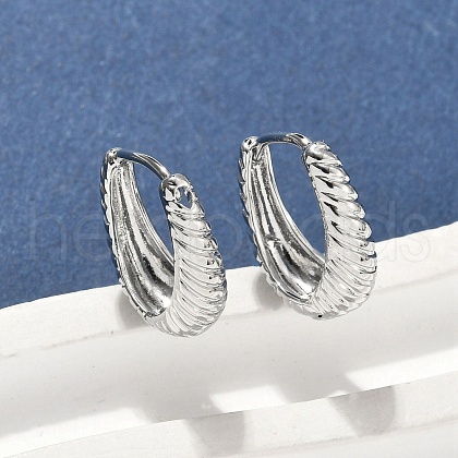 Brass Hoop Earrings EJEW-D320-15P-1