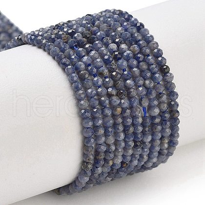 Natural Sapphire Beads Strands G-F509-18A-2mm-1