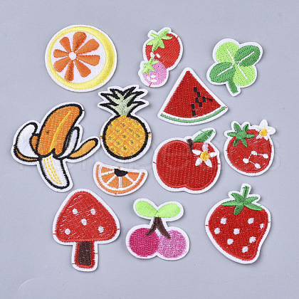 Computerized Embroidery Cloth Iron On/Sew On Patches AJEW-S076-036-1
