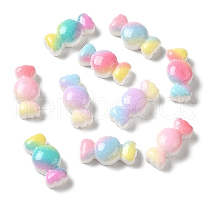 Gradient Color Opaque Resin Decoden Cabochons CRES-Z006-03-1
