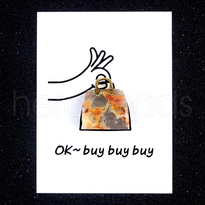 Natural Crazy Agate Handbag Display Decorations PW-WG140F5-20-1