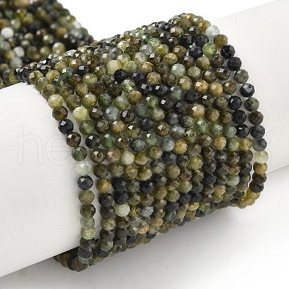 Natural Green Tourmaline Beads Strands G-RM241221-B34-1