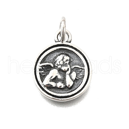 925 Sterling Silver Thinking Angel Charms STER-G046-05AS-1