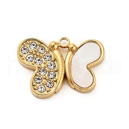 Natural White Shell Pendants STAS-P385-01G-1