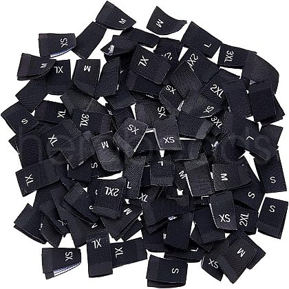  350Pcs 7 Sizes XS~3XL Clothing Size Labels FIND-NB0001-41-1