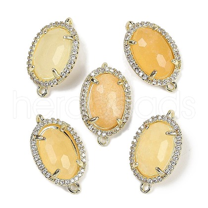 Natural Topaz Jade Faceted Oval Links G-B126-07G-11-1