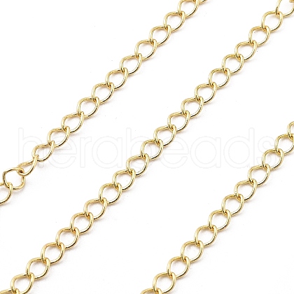 Brass Curb Chains KK-P304-02B-KCG-1