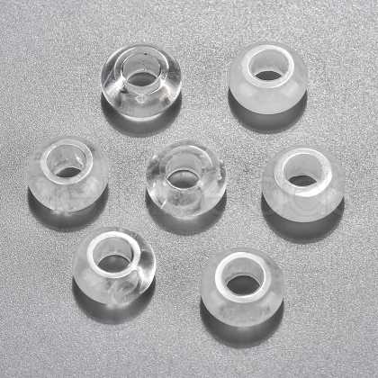 Natural Quartz Crystal European Beads X-G-G740-12x6mm-30-1
