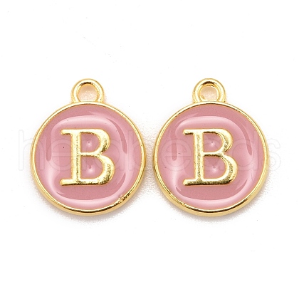 Golden Plated Alloy Enamel Charms ENAM-S118-07B-1